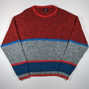 Vintage Brittania Sweater 90s Tight Knit Men's Size XL Color Block Pullover